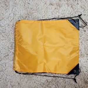 Orange drawstring bag